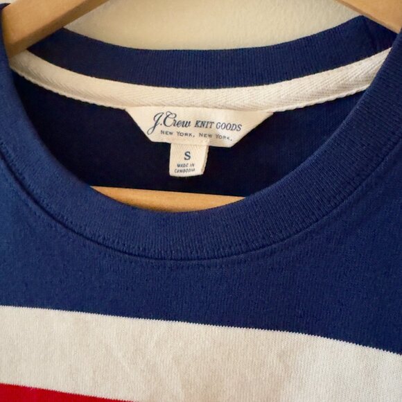 J. Crew Knit Goods Men’s Small Short Sleeve T-Shirt Red White Yellow Blue Green - Picture 2 of 4